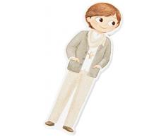 Mopec W0737 Figur 2D Aufkleber für Kinder, Kommunion, Schal, 5,5 cm, 10 Stück, Holz, mehrfarbig, Einheitsgröße