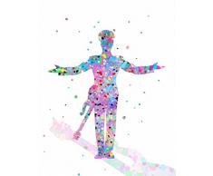 ArtDash? Pop Art Kunstdruck Watercolor Abstrakt: Prince Abstrakt 11×14 Print Mehrfarbig