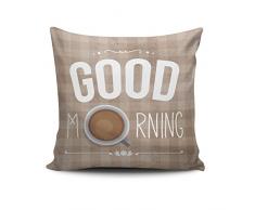 Spiffy Dekokissen, Baumwolle, Mehrfarbig, 45 x 45 cm