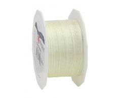 Präsent - FOUR SEASONS Organzaband - créme - 25-m-Rolle 10 mm