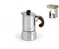 Home Lili Caffè ORO Kaffeemaschine zu 4 Tassen, INOX