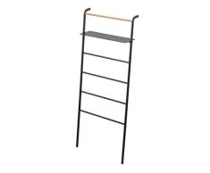 YAMAZAKI Tower Kleiderleiter mit Regal, schwarz