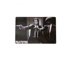 AIQIBAO Aikibao Blechschild Mann Frau Wand Vintage Dekor Chaplin Mona-Lisa für Küche Zuhause Garage Bar Pub Outdoor Retor Art Schild 30,5 x 20,3 cm 194