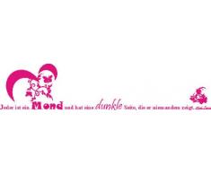 INDIGOS 4051719332346 Wandtattoo, Vinyl, rosa, 60 x 10 x 10 cm