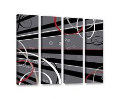 ArtWall Anna Quachs Black Grey Memo Board 4 Piece Gallery Wrapped Canvas Set, 24 x 32