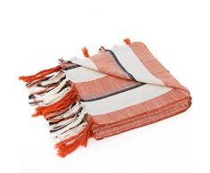 Groß, 1 x 2 m, echte handgewebte Traditionelle türkische Hamam Handtuch, leicht und schnell trocknend – Ideal für Strand, Yoga, Fitness, Pool, Reisen oder das Badezimmer, 100% Baumwolle – Fire