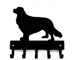 The Metal Peddler Cavalier King Charles Spaniel Schlüsselbrett Hundeleine Large 9 inch Wide schwarz