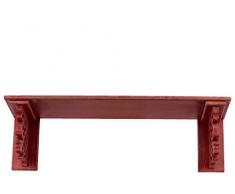 Urban Trends Holz Wandregal mit Geschnitzt Konsolen Distressed Dark Espresso Finish, rot