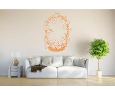 INDIGOS Wandtattoo/Wandsticker-d57 schöner Korb mit Tulpen 160x117 cm- orange, Vinyl, 160 x 117 x 1 cm