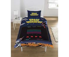 Unbekannt Space Invaders Bettwäsche-Set, Polycotton, Mehrfarbig, Einzelbett