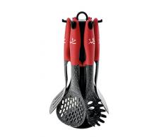 Jata Hogar Set Küchenutensilien, Nylon, Schwarz, 13.8 x 13.8 x 37.7999999999999999997 cm