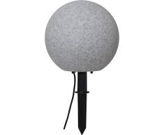 Star Gardenlight Dekokugel, Kunststoff, Grau/Schwarz, 29 x 30 cm