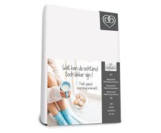 Bed-Fashion Wasserdicht Topper-Spannbettlaken, Flanell, weiß, Einzelbett, 80 x 200 cm