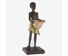 Better & Best Dekofigur für Kinder, ohne Hemd, mit Korb, transparent, Pareo, Grün, Maße: 9,5 x 12 x 25 cm, Material: Harz, Einheitsgröße