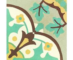 Plage 3D-Klebedekoration CERRISSI [4 Fliesen gewölbt], Mehrfarbig, 15x15cm