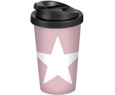 infinite by GEDA LABELS (INFKH) rosa, PP, ca. 400ml. GroÃer Stern Coffee to go Becher 400 ml, Kunststoff, 9 x 9 x 17 cm