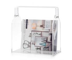 Torre & Tagus Zeitschriftenkorb aus Acryl, rechteckig, Weiß