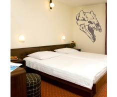 INDIGOS 4052166167284 Wandtattoo w917 alten Vogel auf den Kopf Wandaufkleber 120 x 95 cm, braun