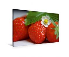 Calvendo Premium Textil-Leinwand 75 cm x 50 cm quer, Erdbeerzeit | Wandbild, Bild auf Keilrahmen, Fertigbild auf echter Leinwand, Leinwanddruck Menschen Menschen