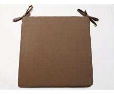 Soleil d Ocre 008034 Panama Stuhlkissen Baumwolle Taupe/Ecru 40 x 3 x 40 cm