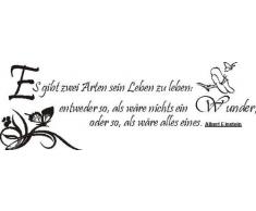 INDIGOS 4051719336948 Wandtattoo, Vinyl, schwarz, 60 x 10 x 10 cm