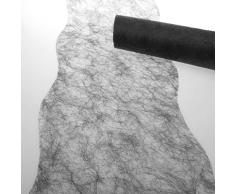 Deko AS GmbH Sizoflor Tischband Wellenschnitt schwarz ca. 25 cm Rolle 25 Meter 60W 017-R