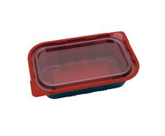 Garcia de Pou Ovale Schale Für Mikrowelle Einzelne Speise 21,5X14,5X5 cm Schwarz Pp - 50 Un.