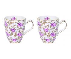 Easy Life 2 Becher Set, Porzellan, Mehrfarbig, 18 x 9 x 10.5 cm