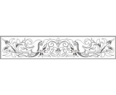 INDIGOS 4051095030775 Wandtattoo w271 Blumen Vogel 96 x 19 cm, weiß