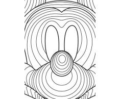 Disney Wandbild von Komar | Mickey Mouse Lines | Kinderzimmer, Babyzimmer, Dekoration, Kunstdruck | Größe 50x70cm (Breite x Höhe) | ohne Rahmen | WB040-50x70