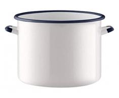 LSA International Utility Brotkasten mit Esche Board, Emaille, Milch Weiß, 31 cm