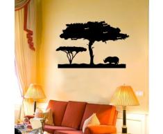 INDIGOS WG30553 Wandtattoo w553 Afrika / Steppe Wandaufkleber 120 x 77 cm, weiß