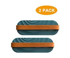 Honlibey 2er-Pack Schuhregal zur Wandmontage, Kunststoff-Schuhhalter, ohne Bohren, Schuh-Organizer, Tür-Schuh-Aufhänger, Badezimmer-Hausschuh-Rack für Schrank, Küche, Wohnzimmer blau