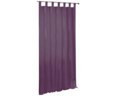 Symphony 1807/3144_406 Schlaufenschal mit Kräuselband, Uni, Polyester-Slub, 135 x 245 cm, lila