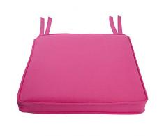 RideauDiscount Sitzkissen, Baumwolle, 40 x 40 cm, Rosa/Fuchsienrot