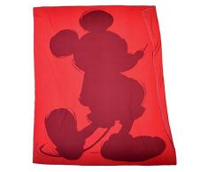 ’Mickey’ Soft Mouse – Fleece-Decke mit Vintage Disney Motiv – hochwertige Kuscheldecke – 160x200cm – 355 geranium – von ’zoeppritz since 1828’