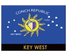 World By Shotglass Key West Florida Conch Republic Flagge Kühlschrank Collector s Souvenir Magnet 6,3 cm.