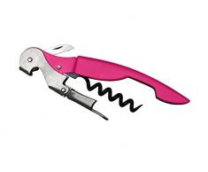 Vin Bouquet FID 195 Korkenzieher 2-Takt, ABS, pink, 16 x 8 x 2.3 cm, Rosa, 16x8x2.3 cm