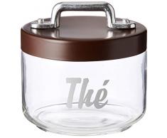 ITALO OTTINETTI Glas Vorratsdosen mit hermetischer Deckel 0,5 Liter TE, Braun, ONE Size