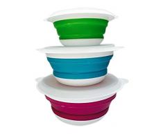 Silikon Backgeschirr klappbar Messlöffel, rot/weiß, 4 Stück