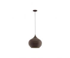 EGLO CAMBORNE Hängeleuchte, Stahl, 60 W, dunkelbraun, creme