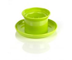 Kimmel Eierbecher mit Teller 2 er Set, Kunststoff, Limone