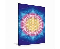 Premium Textil-Leinwand 60 x 90 cm Hoch-Format Blume des Lebens - Alles ist eins | Wandbild, HD-Bild auf Keilrahmen, Fertigbild auf hochwertigem Vlies, Leinwanddruck von Gaby Shayana Hoffmann