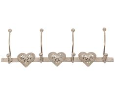 Ian Snow Wandgarderobe, Herzdesign, Metall