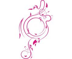 INDIGOS 4051095040378 Wandtattoo W343 Ranken Pflanzen Wandauskleber in 3 Größen, 80 x 45 cm, pink