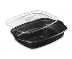 GUILLIN ma0900 N Karton Box Warm Micro ondable Esprit Kochtopf, Kunststoff, schwarz, 23 x 16,3 x 4,2 cm