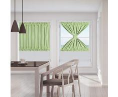 Piccocasa Vorhang für Terrassentür, Fenster, Schiebevorhang für Privatsphäre, verdunkelnd, französisches Glas W54 x L40 grün
