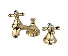 Nuvo Elements of Design es5562ax Royale Spültischmischbatterie 20,3 cm zu 40,6 cm breitgefächert WC Wasserhahn mit Messing Pop-Up, 4-3/10,2 cm Messing poliert