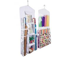 Regal Bazaar Doppelseitig Zum Aufhängen Geschenktüte und Geschenkpapier Organizer Weiß