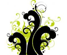 Indigos 4051719735895 Wandtattoo MF202 Atemberaubendes Tribal Ranke Pflanze Blume 80 x 78 cm